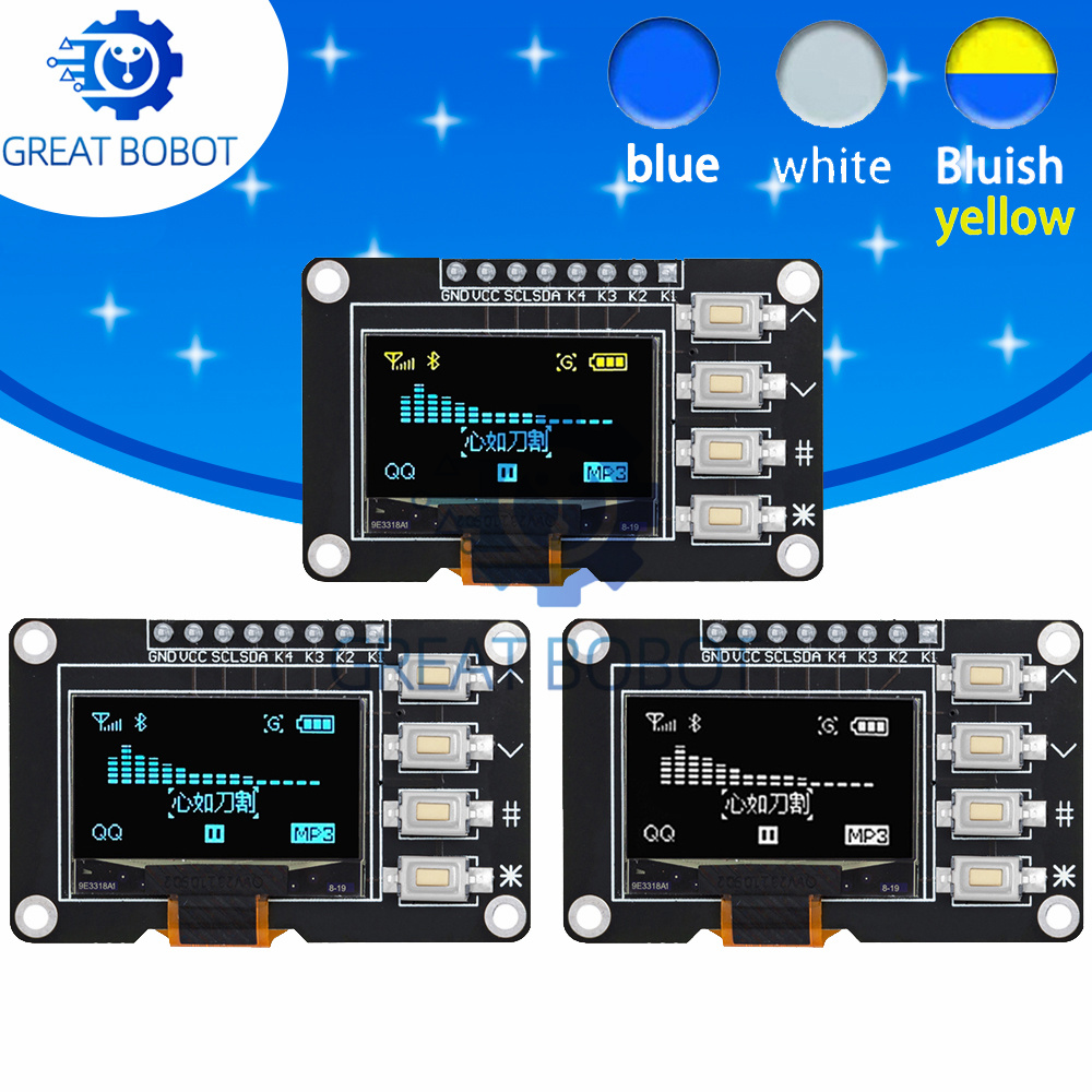 Ssd1306 - 1~2pcs 0.96 inch OLED IIC White/Yellow