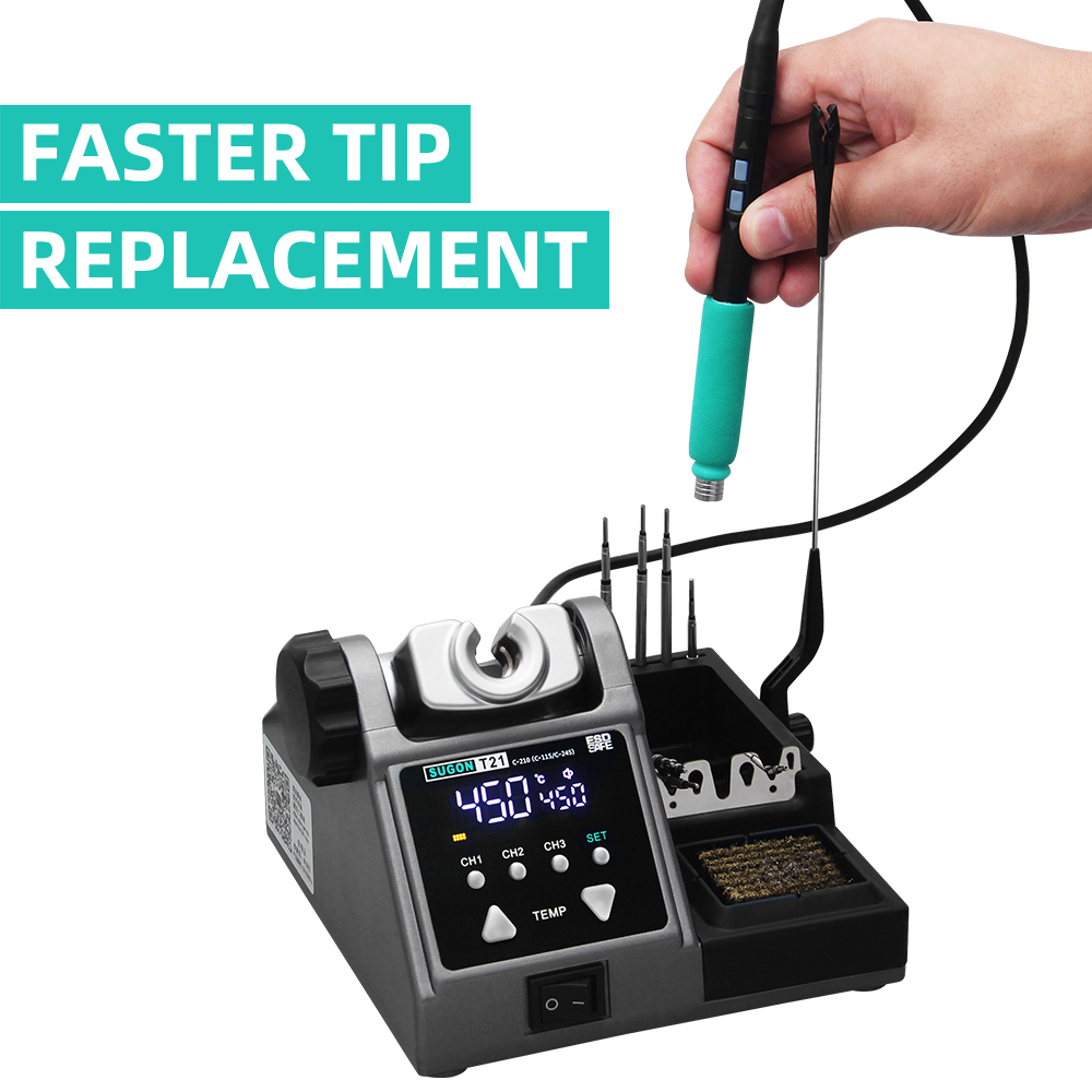SUGON T21 Soldering Station Co - огляд і ціна Soldering Iron Temperature Probe