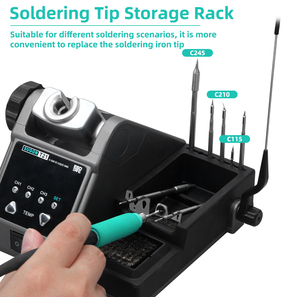 SUGON T21 Soldering Station Co - огляд і ціна Soldering Iron Temperature Probe