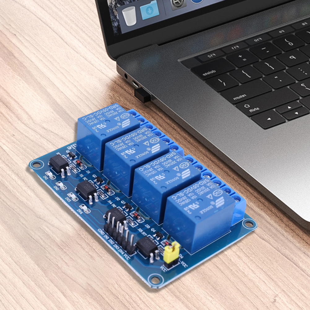 5V 12V 4 Channel Relay Board w - огляд і ціна Relay Module 4 Channel