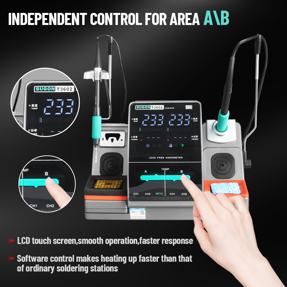 SUGON T3602 240W Soldering Sta - огляд і ціна Soldering Iron Temperature Probe