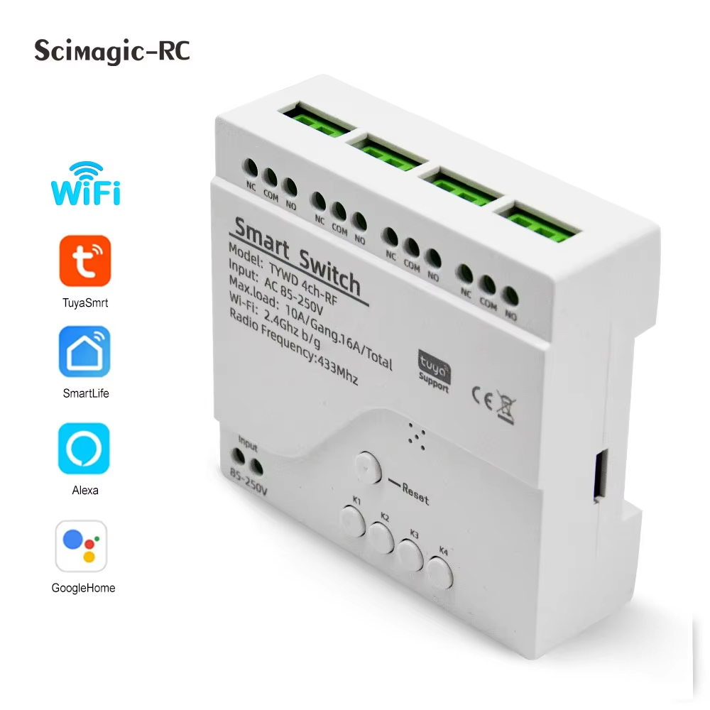 Smart Tuya Switch 4CH Relay Mo - огляд і ціна Relay Module 4 Channel
