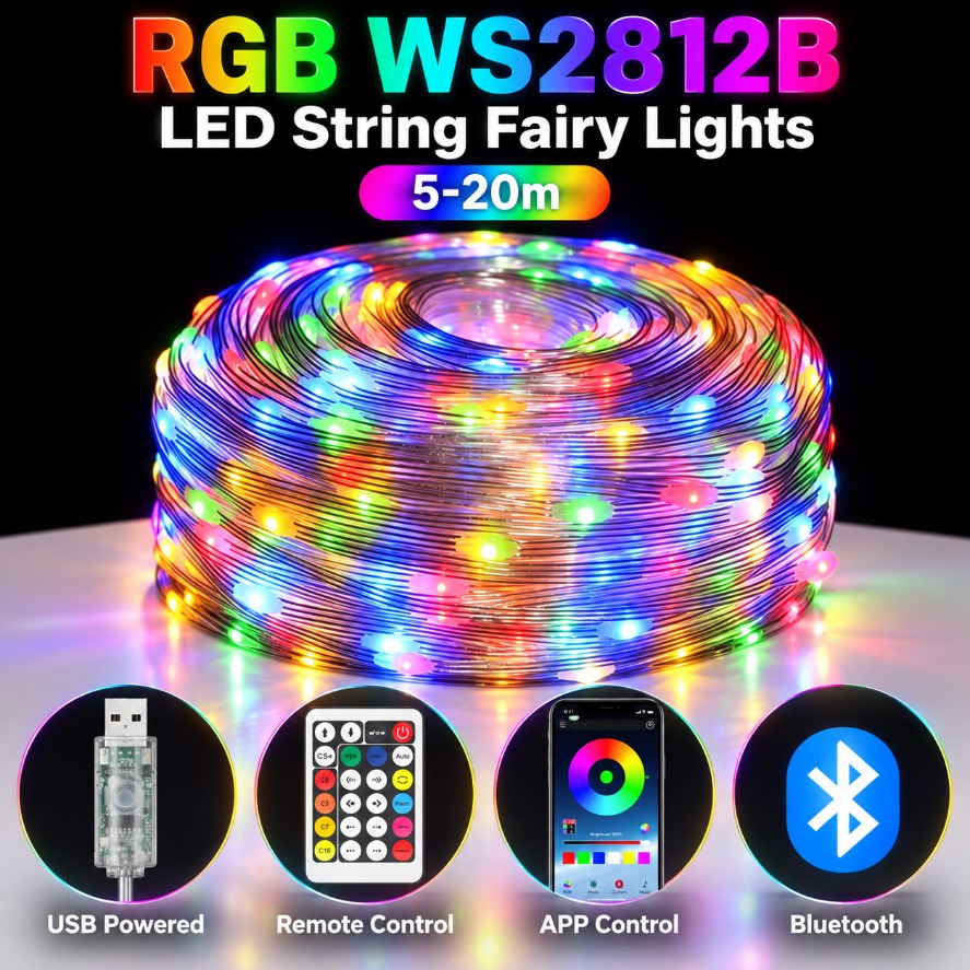 5-20m WS2812B RGB LED Fairy St - огляд і ціна Ws2812B Strip 5V