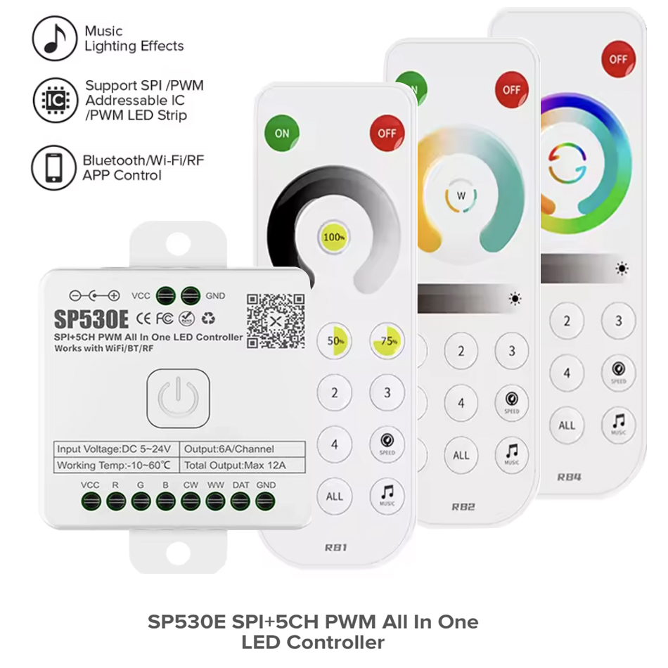 SP530E All In One LED Controll - огляд і ціна Ws2812B Strip 5V