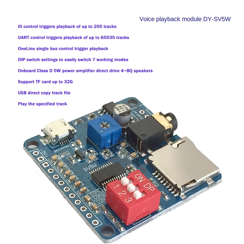 DY-SV5W Voice Playback Module  - огляд і ціна Sd Card Module
