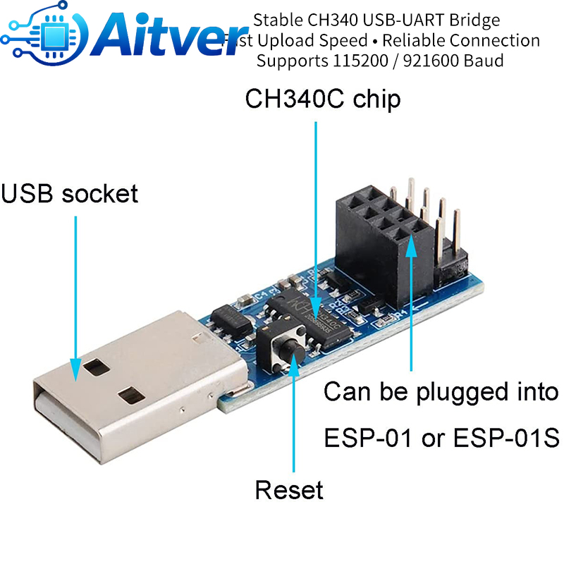 ESP01 Programmer Adapter USB t - огляд і ціна Zigbee Cc2531