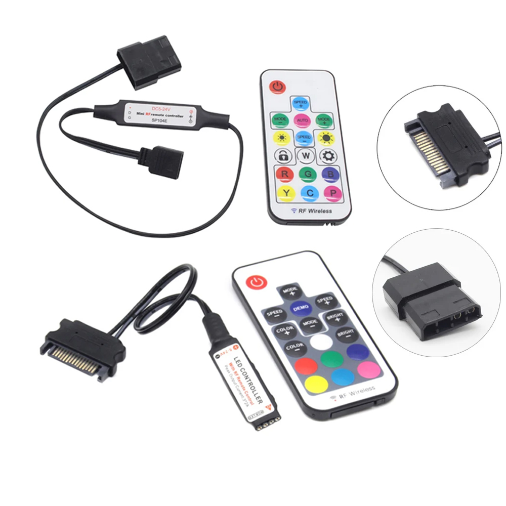 SATA Molex RGB Controller 5V 3 - огляд і ціна Ws2812B Strip 5V