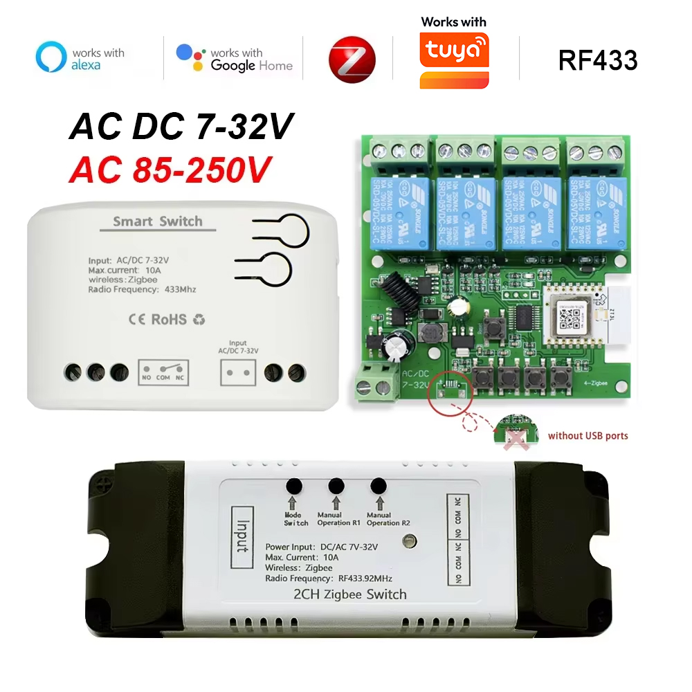 Dry Contact Smart Zigbee Switc - огляд і ціна Relay Module 4 Channel