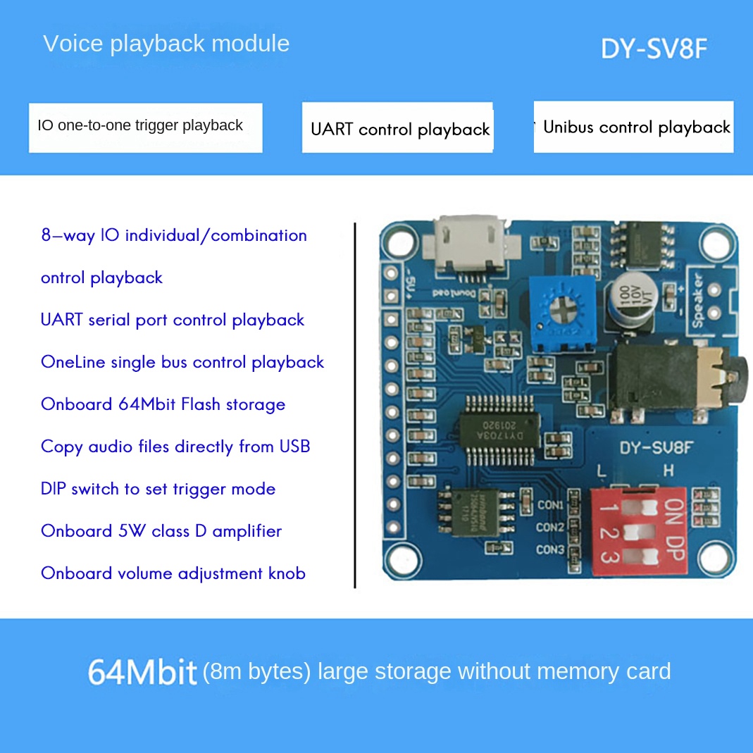 ABZZ-DY-SV8F Voice Playback Mo - огляд і ціна Sd Card Module